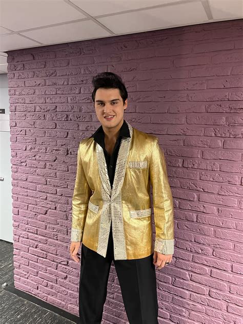 elvis gold leather suit